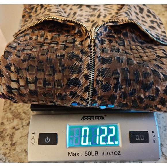 Exclusively Misook Women's L Leopard Print Sequined Jacket Collared Zip Up - Picture 12 of 12